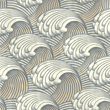 Dining room vinyl carpet in vintage waves design - TenStickers