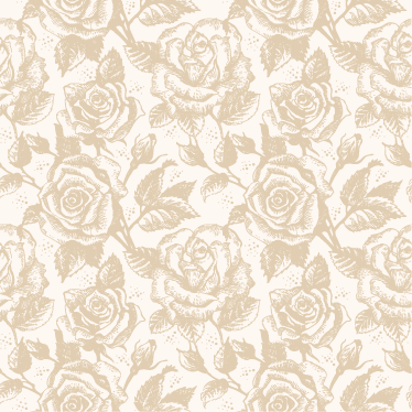 Beige vintage roses dining room vinyl carpet - TenStickers