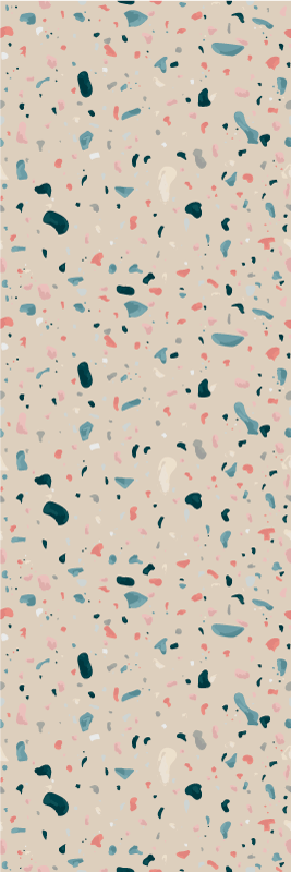Kitchen vinyl carpet with hand-painted terrazzo design - TenStickers