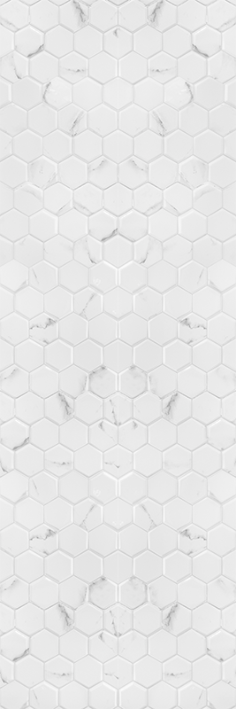 Kitchen vinyl carpet elegant grey hexagon tiles - TenStickers