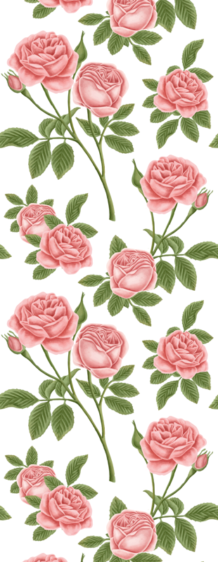 Kitchen vinyl carpet flowerprint roses - TenStickers