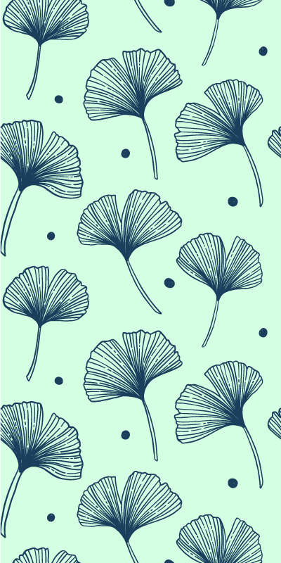 Kitchen vinyl carpet in floral blue design - TenStickers