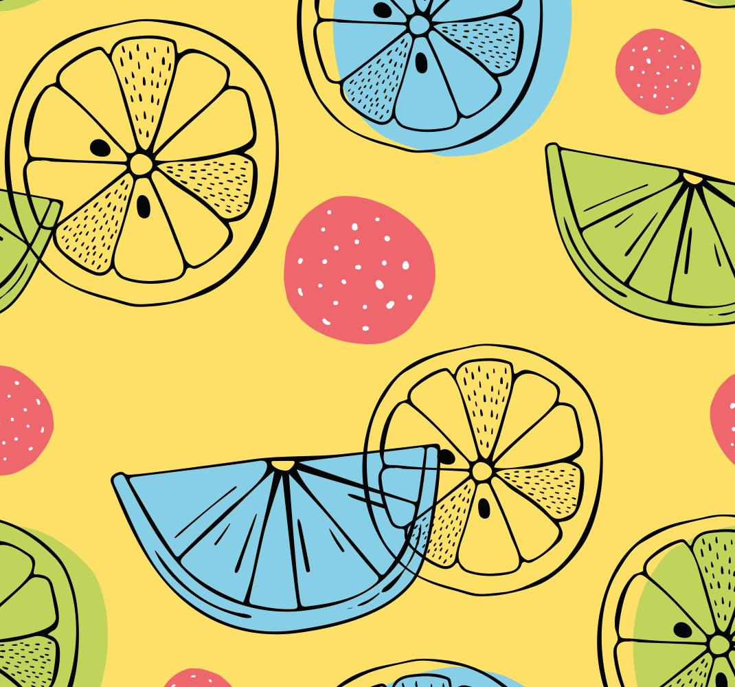 Citrus fruits kitchen vinyl carpet - TenStickers