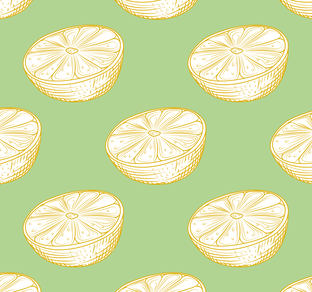 Kitchen vinyl carpet hand drawn lemon design - TenStickers