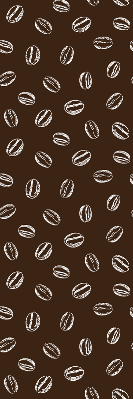 Kitchen vinyl carpet coffee beans seamless design - TenStickers