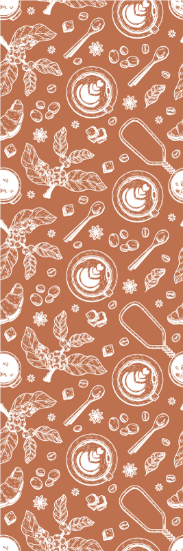 Kitchen vinyl carpet coffee seamless design - TenStickers