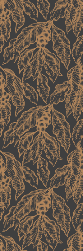 Kitchen vinyl carpet coffee tree branch design - TenStickers