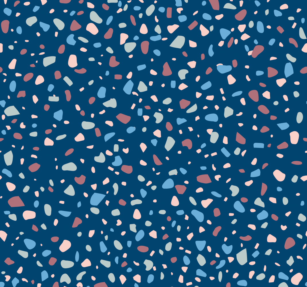 Kitchen vinyl carpet dark blue terrazzo - TenStickers