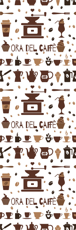 Kitchen vinyl carpet coffee break - TenStickers