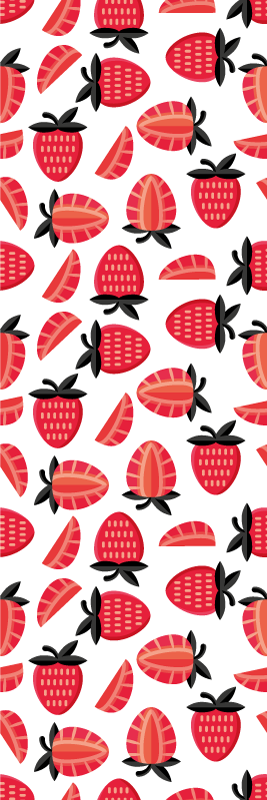 Kitchen vinyl carpet realistic red strawberries pattern - TenStickers