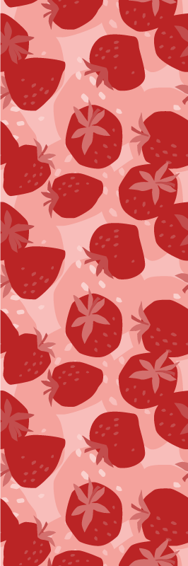 Kitchen vinyl carpet with abstract seamless red strawberries - TenStickers