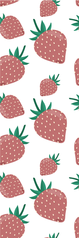 Kitchen vinyl carpet colorful handwritten strawberry pattern - TenStickers