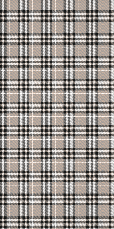 Kitchen vinyl carpet traditional scottish grey tartan - TenStickers