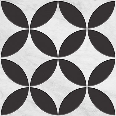 Bathroom vinyl carpet with hydraulic floral design - TenStickers