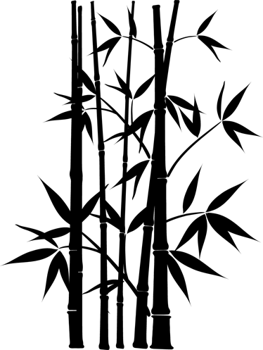 Bathroom vinyl carpet bamboo plant adhesive decor - TenStickers