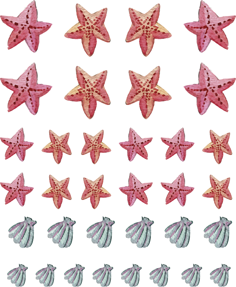 Bathroom vinyl carpet starfish - TenStickers