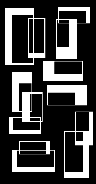 Bathroom vinyl carpet in minimalistic rectangles - TenStickers