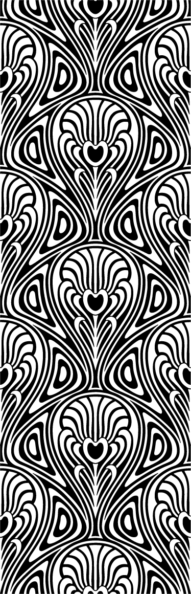 Art nouveau bathroom vinyl carpet - TenStickers