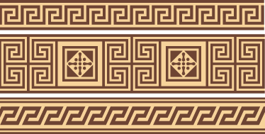 Bathroom vinyl carpet with greek pattern - TenStickers