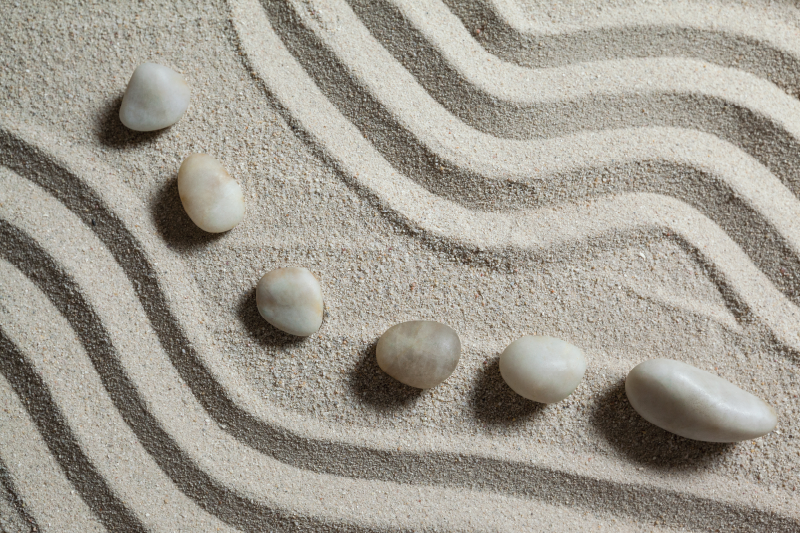 Bathroom vinyl carpet zen path sand vinyl - TenStickers