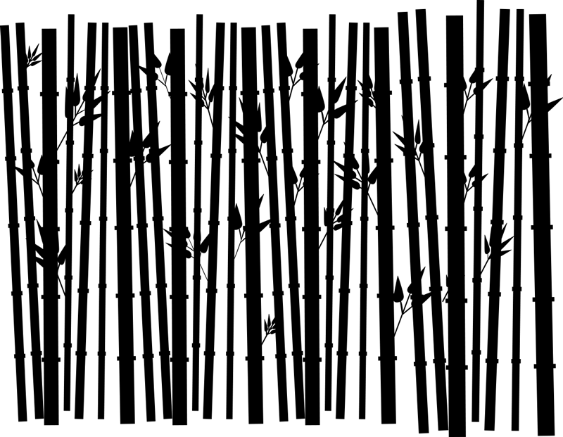 Bamboo plants bathroom vinyl carpet - TenStickers