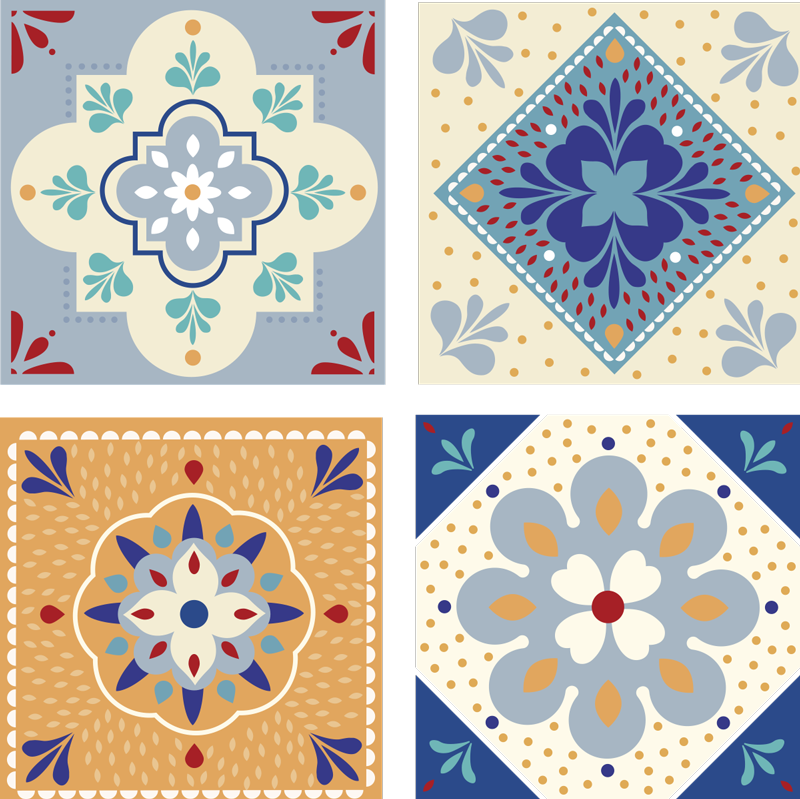 Bathroom vinyl carpet in vibrant colors - TenStickers