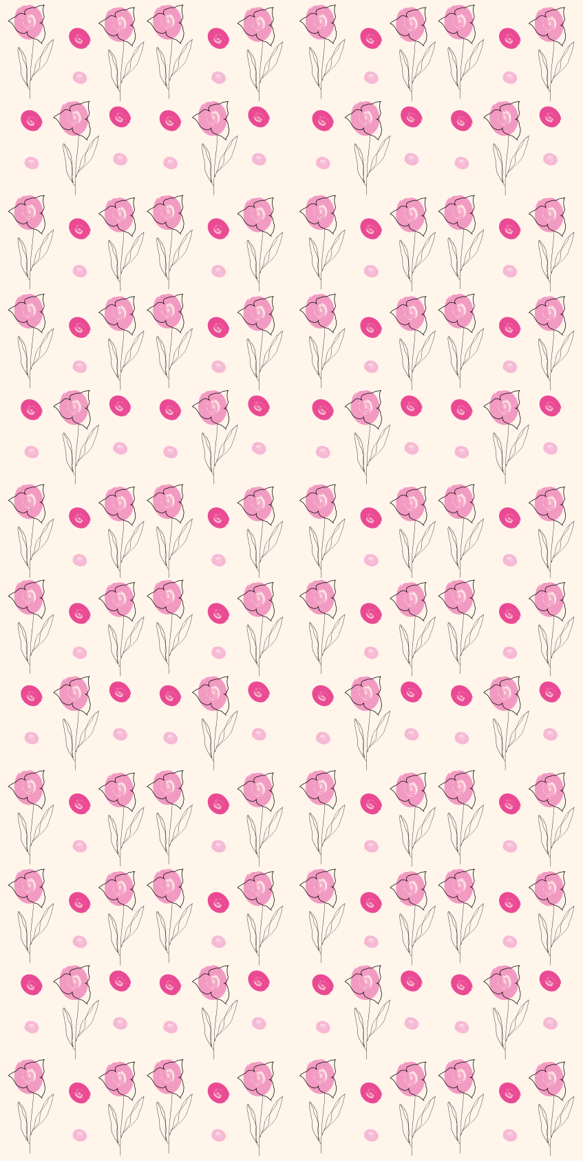 Floral vinyl carpet bougainvillea pattern - TenStickers