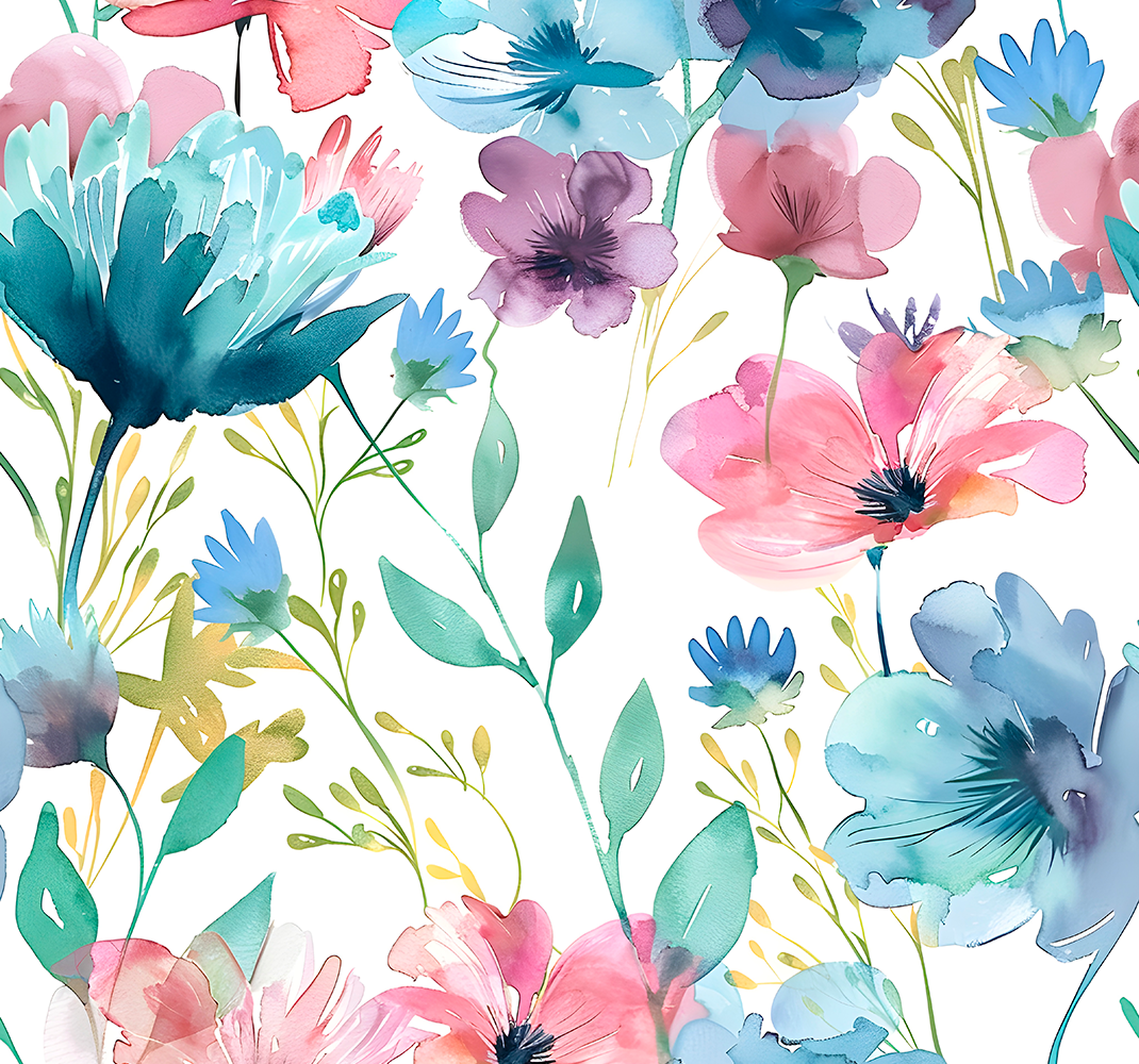 Floral vinyl carpet wildflowers in summer - TenStickers