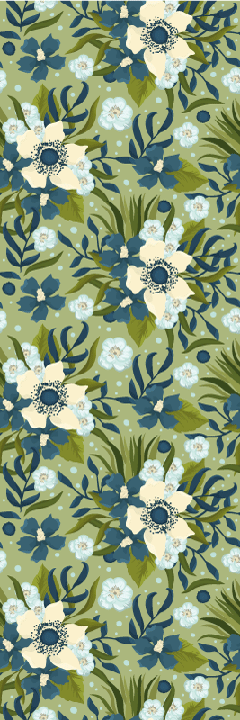 Floral vinyl carpet with nature-inspired design - TenStickers