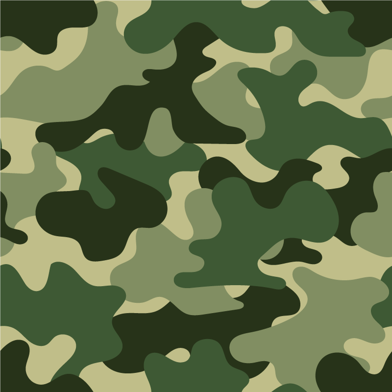 Floral vinyl carpet with camo pattern design - TenStickers