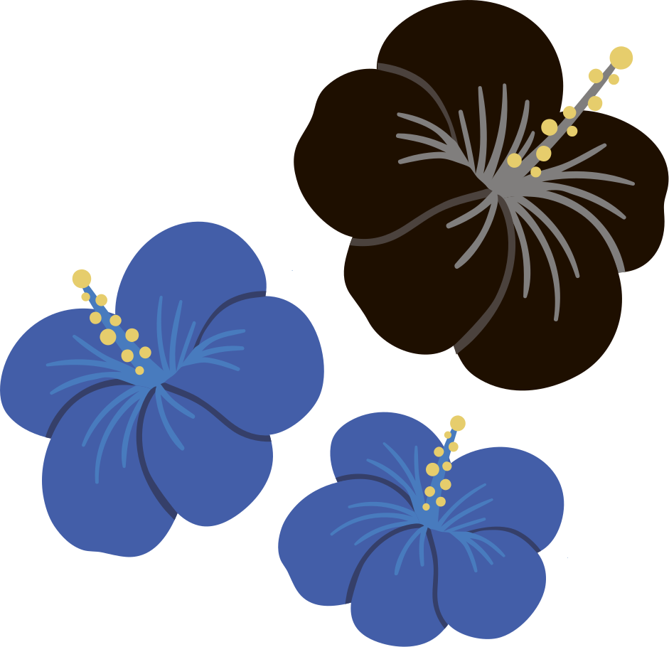 Floral vinyl carpet hibiscus flower design - TenStickers