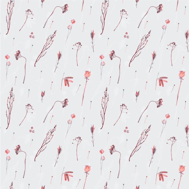 Floral vinyl carpet with elegant floral design - TenStickers