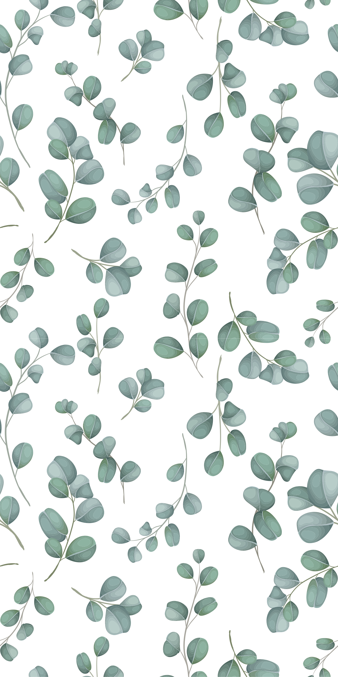 Floral vinyl carpet eucalyptus greenery design - TenStickers