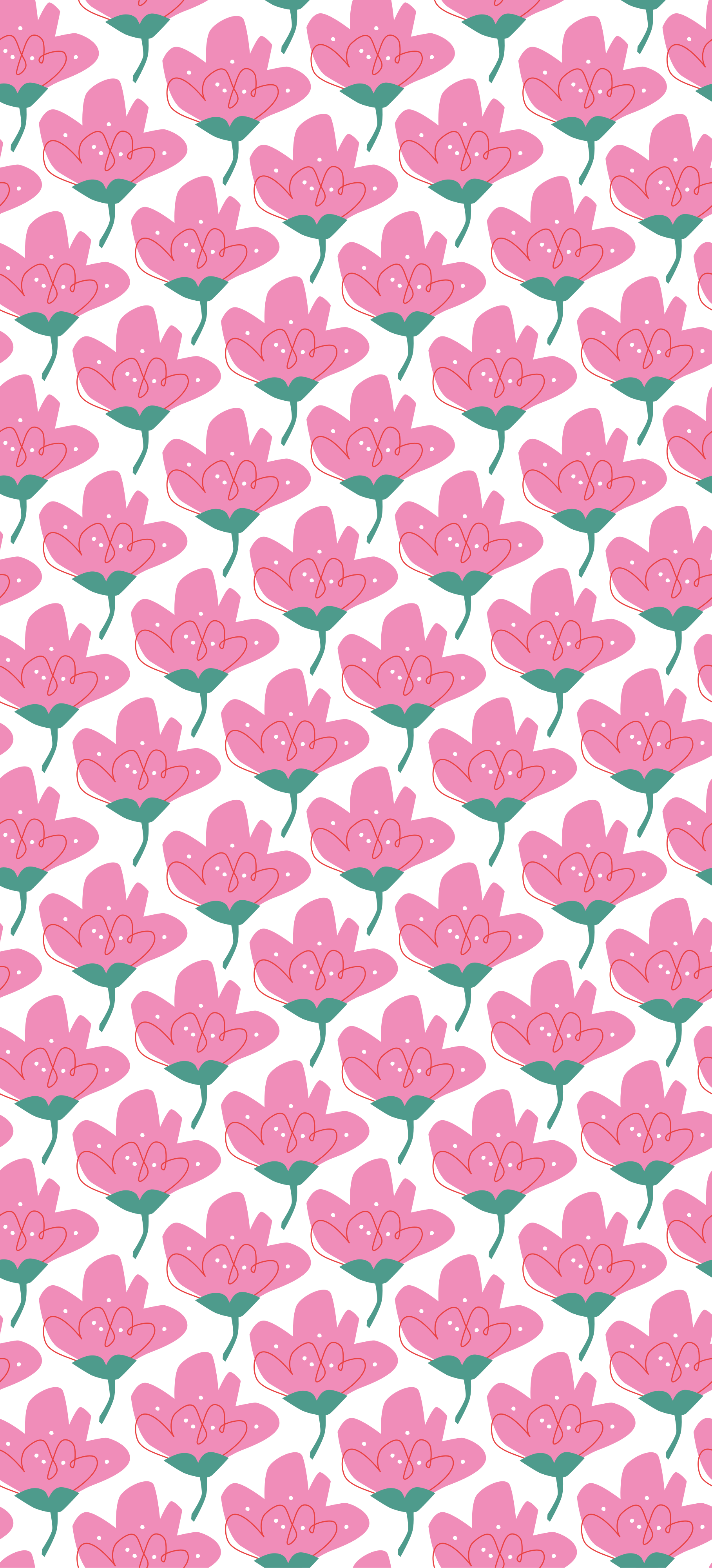 Flower rug with pink blooms - TenStickers