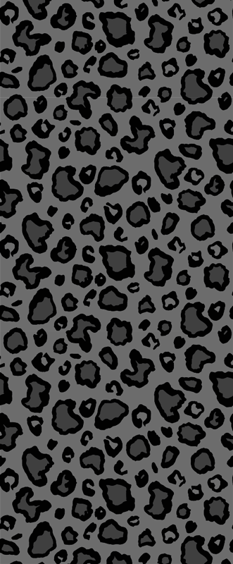 Animal print vinyl carpet in dark gray and black leopard - TenStickers