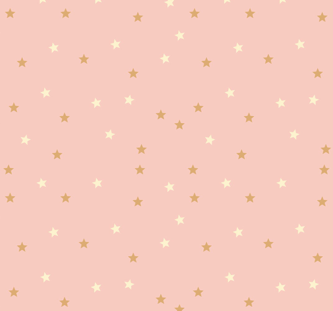 Star vinyl carpet with tiny golden stars on pink - TenStickers