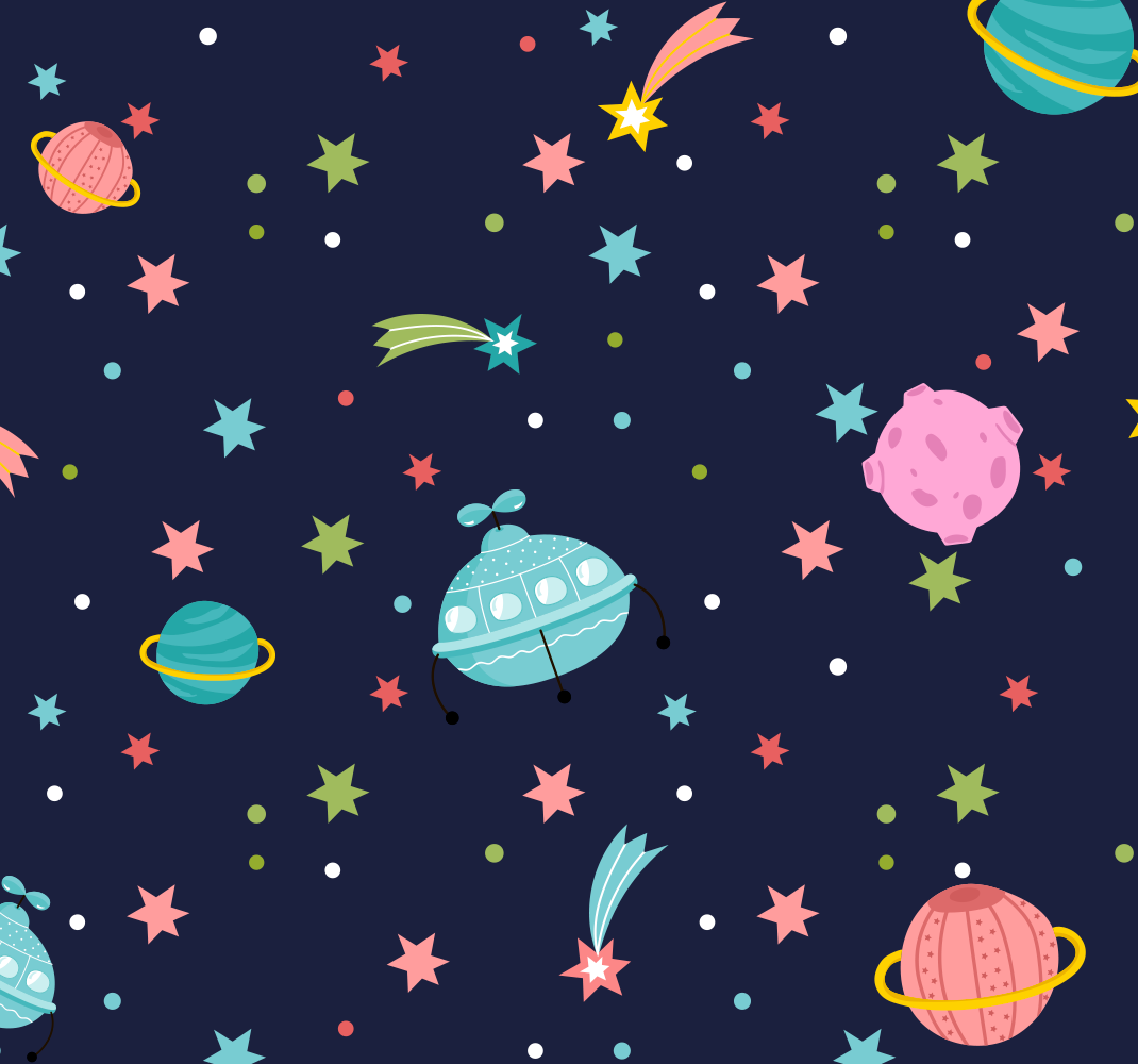 Star vinyl carpet in celestial space design - TenStickers