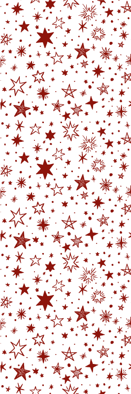 Red watercolor star star vinyl carpet - TenStickers