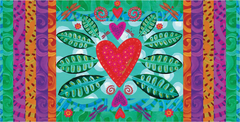 Living room vinyl carpet in vibrant red heart - TenStickers