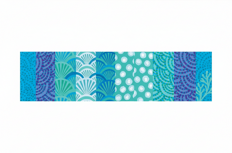 Living room vinyl carpet in turquoise ocean design - TenStickers