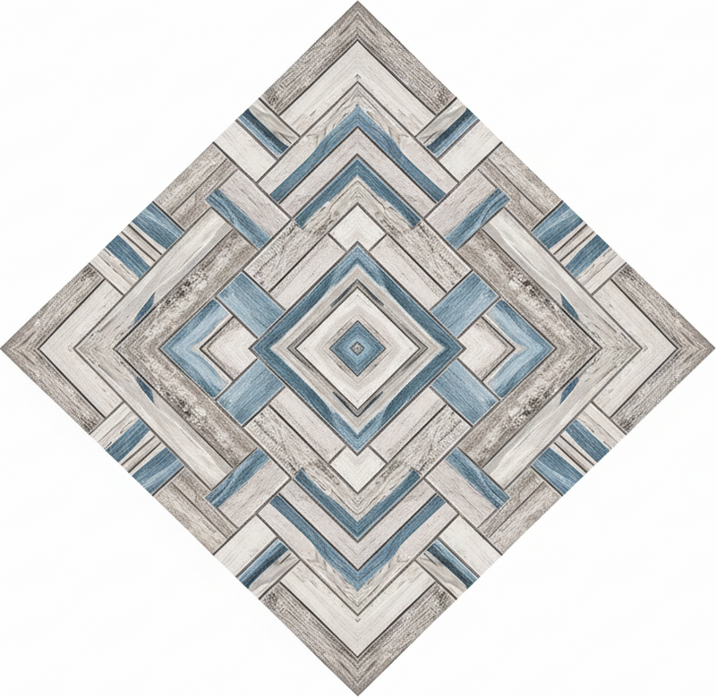 Living room vinyl carpet rustic wood planks - TenStickers