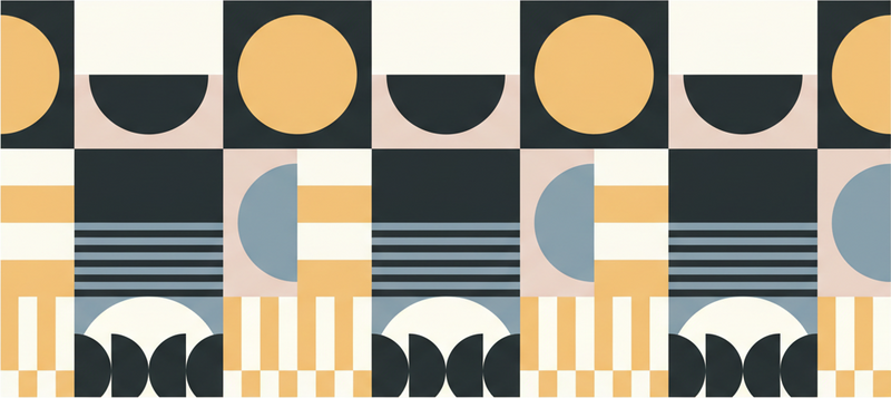 Living room vinyl carpet with abstract modern design - TenStickers