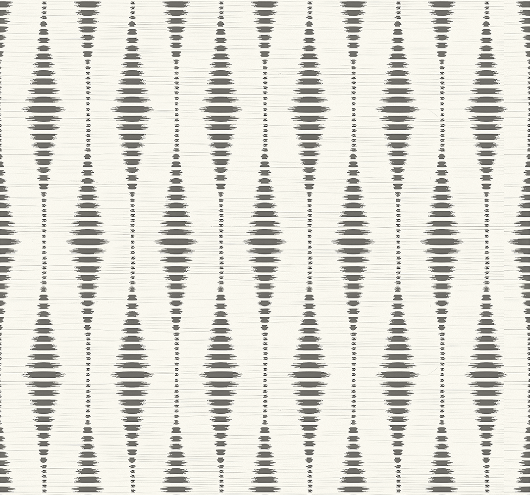 Geometric vinyl carpet "rabaul ikat" grey and beige - TenStickers