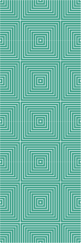 Geometric vinyl carpet green squares pattern - TenStickers