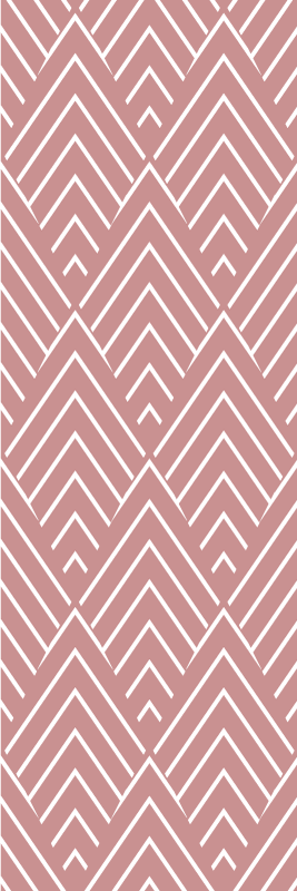 Geometric vinyl carpet in red parallelograms and hexagons - TenStickers