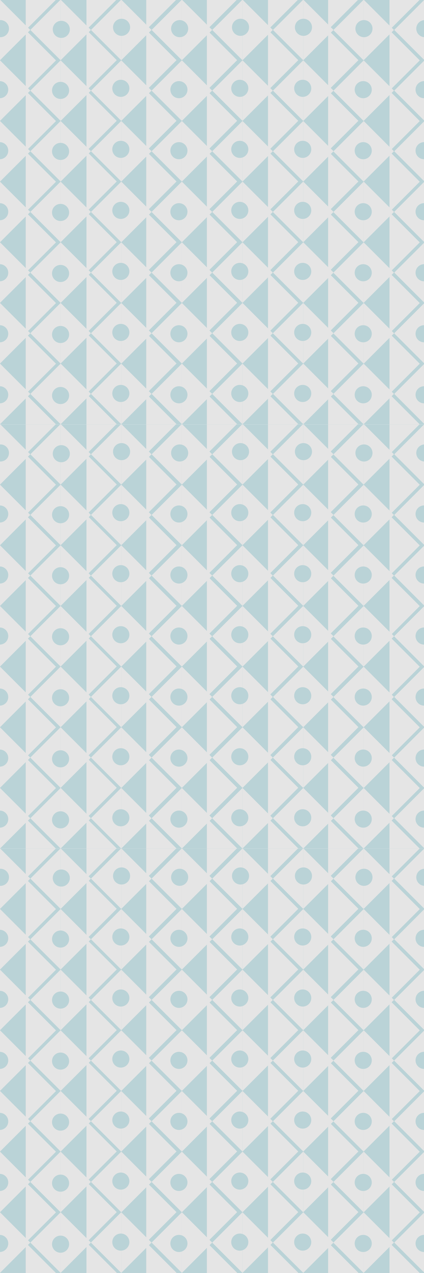 Geometric vinyl carpet in blue and white rhombuses - TenStickers