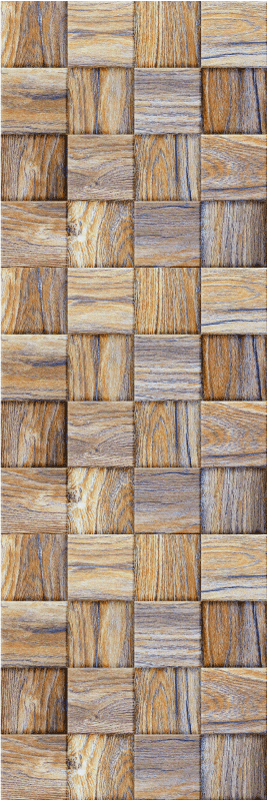 Geometric vinyl carpet 80's wood look mosaic - TenStickers