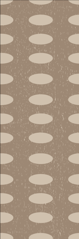 Geometric vinyl carpet in brown circle pattern - TenStickers