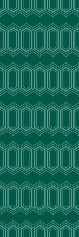 Geometric vinyl carpet green circle pattern - TenStickers