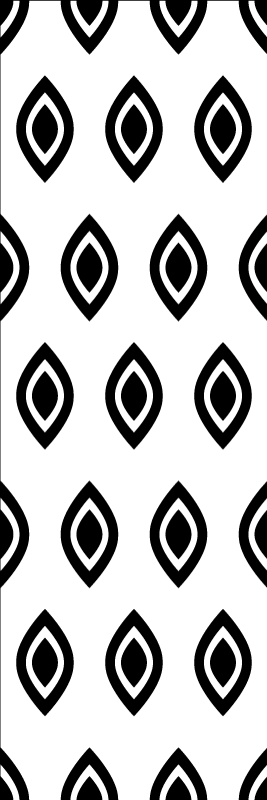Geometric vinyl carpet black and white shapes - TenStickers